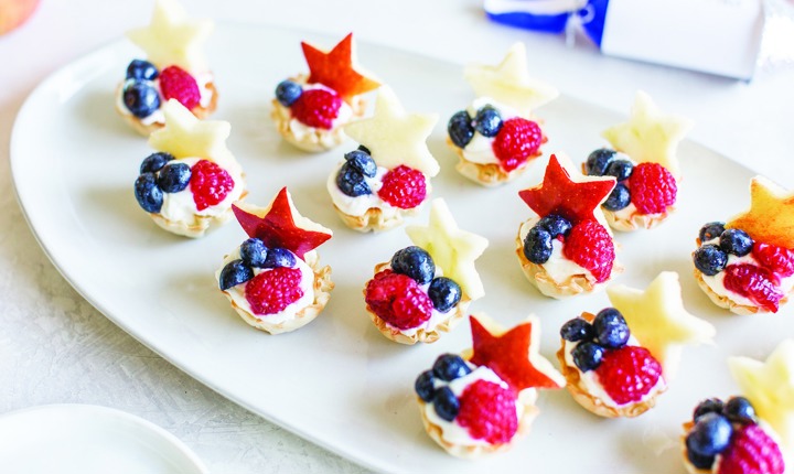 Canapés de frutos rojos