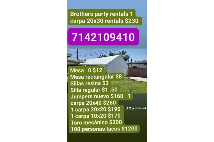 Brothers party rentals venta image 7