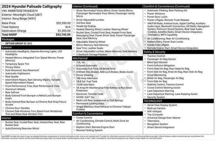 $35495 : Hyundai PALISADE 2024 AWD Ca image 7