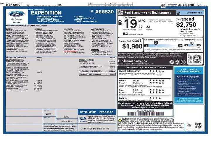 $19300 : Ford Expedition 2018 4x4 Lim image 6