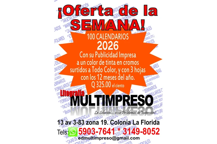 CALENDARIOS PARED 2026 image 1