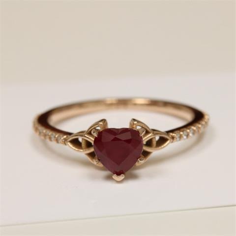 $1549 : Buy 14K Rose Gold Ruby Ring image 1