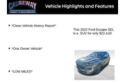 $22416 : Ford Escape 2022 AWD SEL 4dr thumbnail