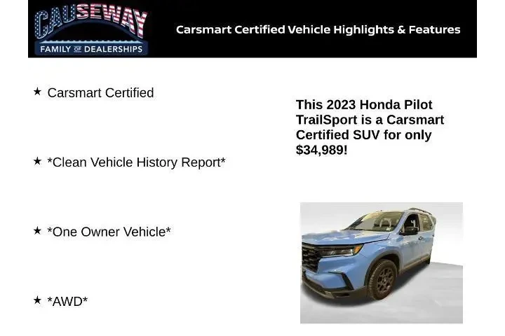 $34989 : Honda Pilot 2023 AWD TrailSp image 2