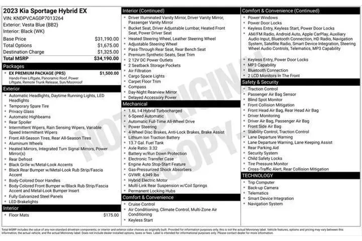 $20987 : Kia Sportage Hybrid 2023 AWD image 3