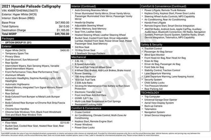 $30225 : Hyundai PALISADE 2021 AWD Ca image 7