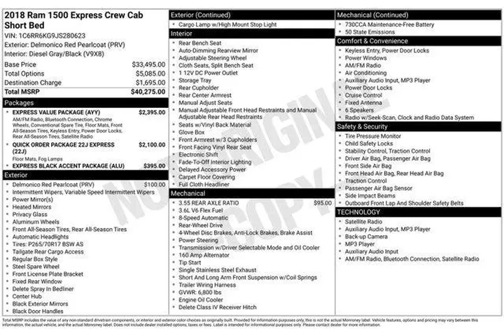 $18877 : Ram 1500 2018 4x2 Express 4d image 10