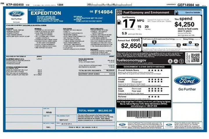 $16854 : Ford Expedition 2016 4x4 Lim image 6