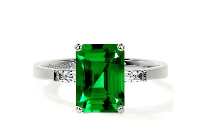 $14272 : Emerald Cut Emerald Engagement image 3