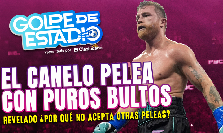 Portada del Podcast Golpe de Estadio, con el Canelo Álvarez en imagen