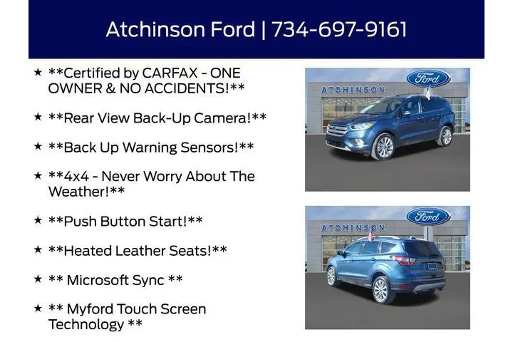 $16500 : Ford Escape 2018 AWD Titaniu image 4