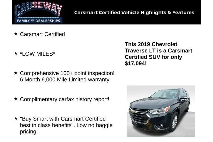 $17094 : Chevrolet Traverse 2019 4x4 image 2