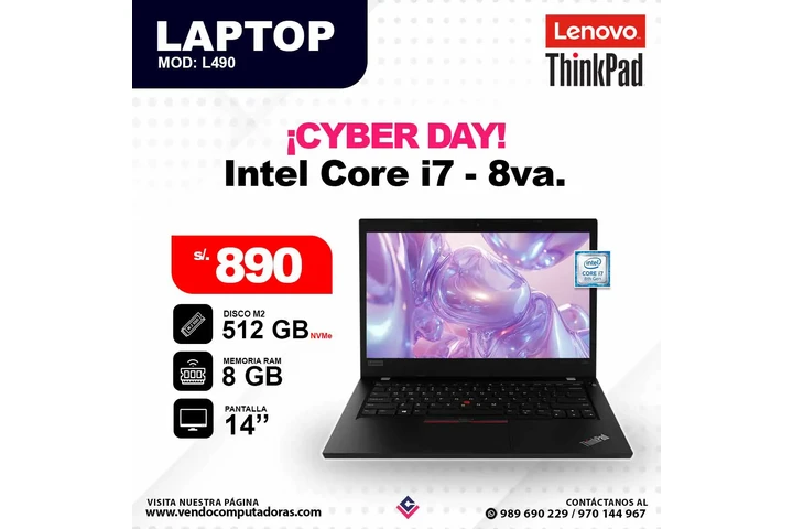Laptop LENOVO Core i7 - 8va. image 5
