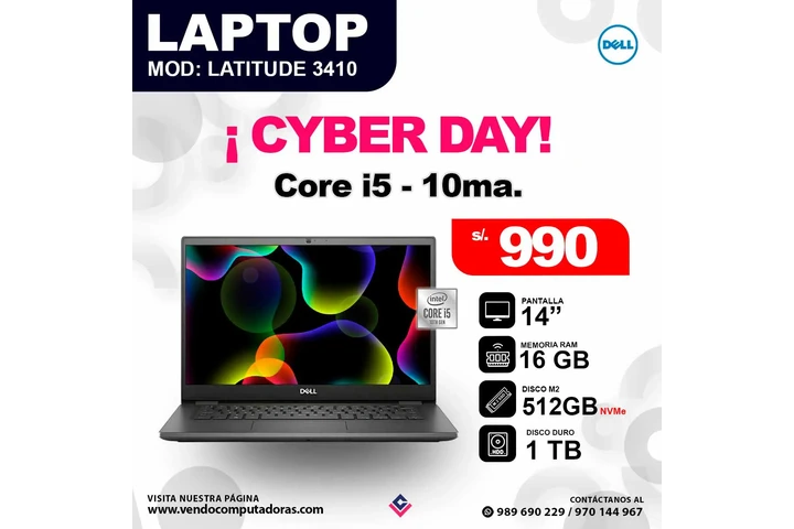 Laptop DELL latitude 3410 image 3