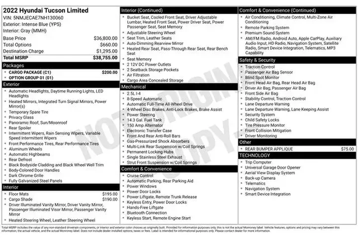 $24441 : Hyundai TUCSON 2022 AWD Limi image 10