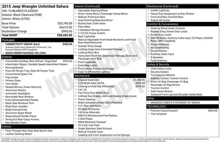 $19798 : Jeep Wrangler Unlimited 2015 image 8