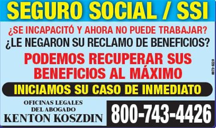 RECLAMO DE BENEFICIOS SSI SS image 1