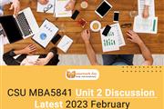 CSU MBA5841 Unit 2 Discussion en New York