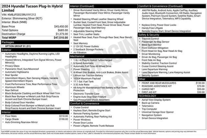 $33495 : Hyundai TUCSON Plug-in Hybri image 3