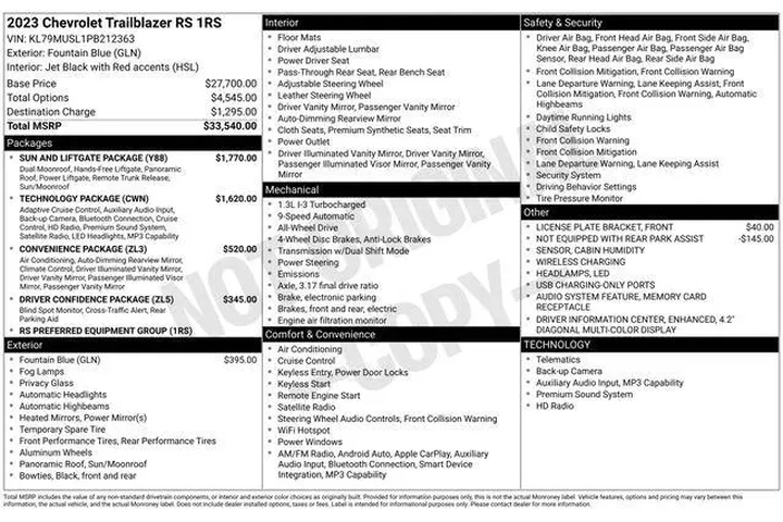 $25590 : Chevrolet Trailblazer 2023 4 image 3