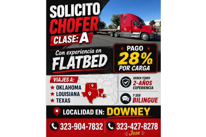 BUSCO CHOFER CLASE:A- Flatbed image 1
