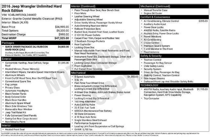 $24000 : Jeep Wrangler Unlimited 2016 image 2