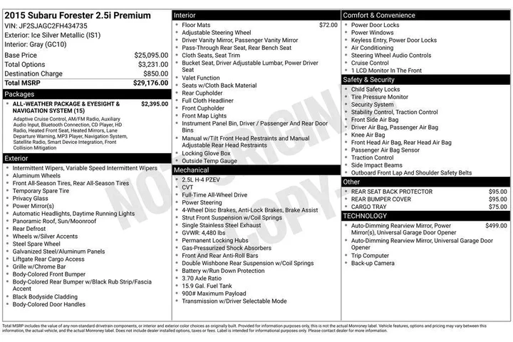 $10158 : Subaru Forester 2015 AWD 2.5 image 4