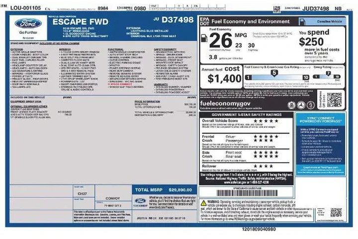 $14717 : Ford Escape 2018 SEL 4dr SUV image 6