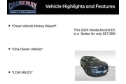 $25578 : Honda Accord 2024 EX 4dr Sed thumbnail