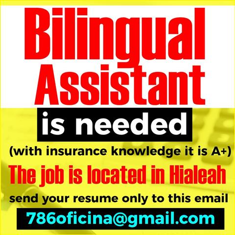 Bilingual assistant is needed image 1