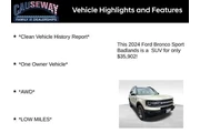 $35902 : Ford Bronco Sport 2024 AWD B thumbnail