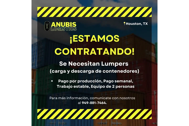 ¡SE SOLICITAN LUMPERS! image 1