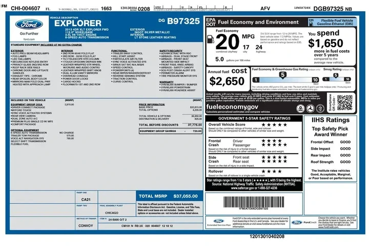 $11900 : Ford Explorer 2013 XLT 4dr S image 2