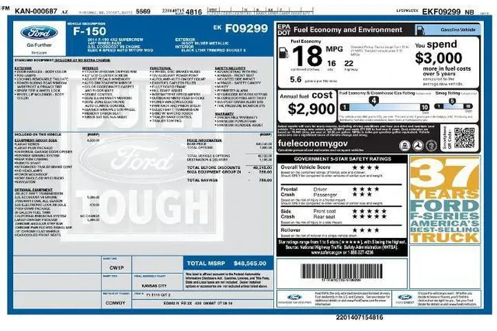 $14214 : Ford F-150 2014 4x2 FX2 4dr image 10
