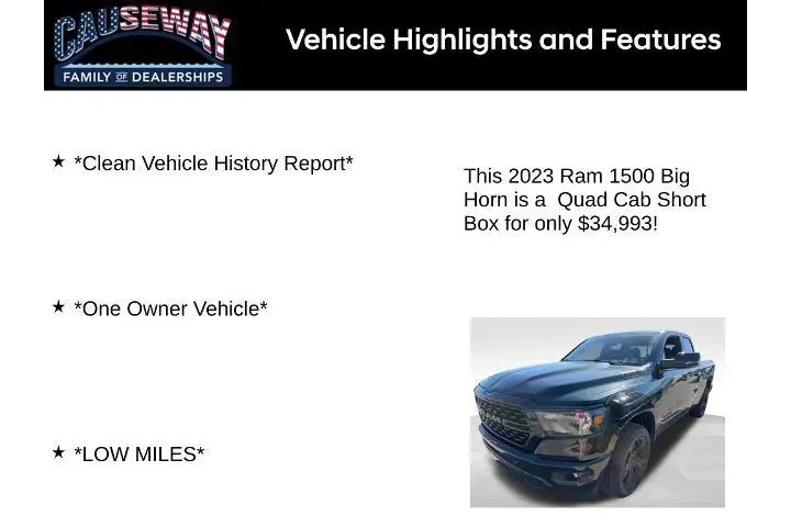 $34993 : Ram 1500 2023 4x4 Lone Star image 2