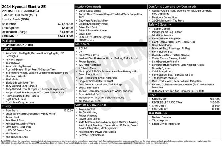 $19500 : Hyundai ELANTRA 2024 SE 4dr image 3