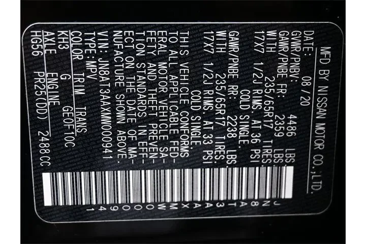 $16780 : Nissan Rogue 2021 S 4dr Cros image 7