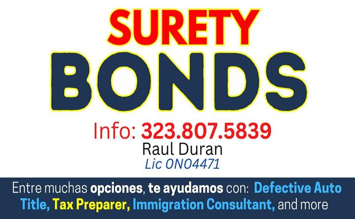 Necesitas un BOND 323-807-5839 image 1