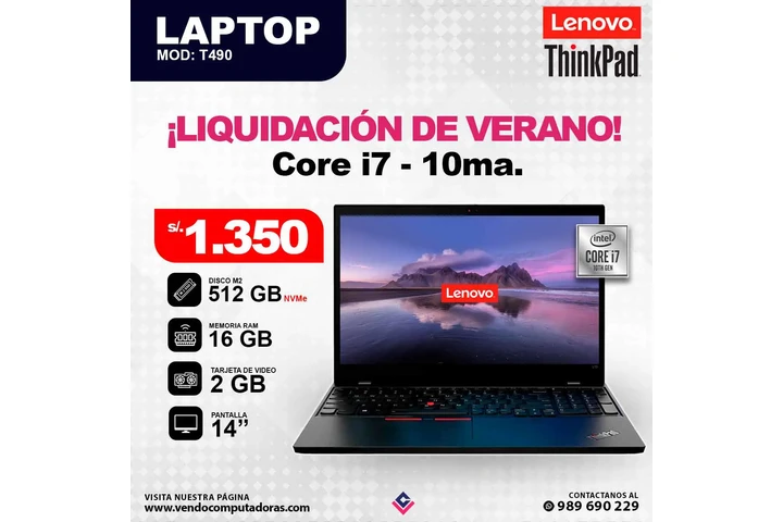 Laptop LENOVO Core i7 10ma. image 1