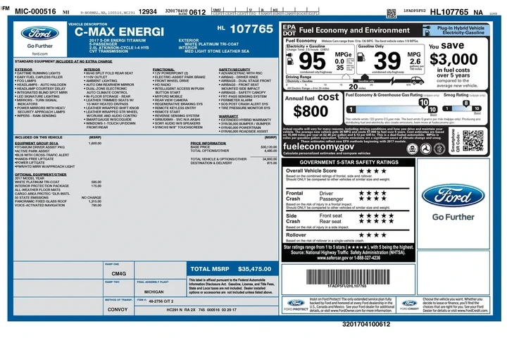 $11995 : Ford C-MAX Energi 2017 Titan image 6