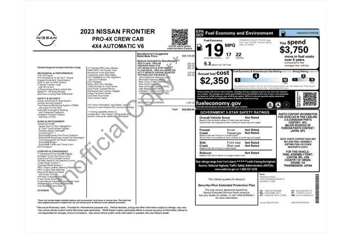 $33987 : Nissan Frontier 2023 4x4 PRO image 4