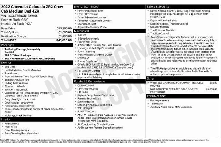 $36750 : Chevrolet Colorado 2022 4x4 image 6