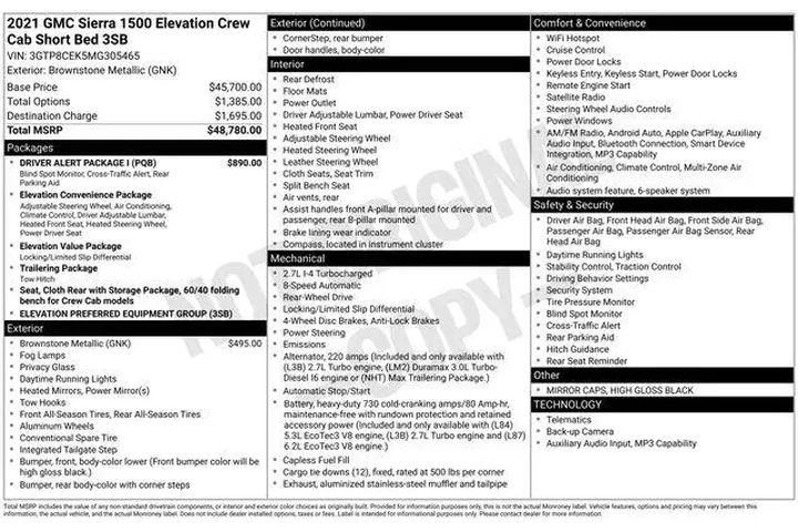 $27340 : GMC Sierra 1500 2021 4x2 Ele image 7