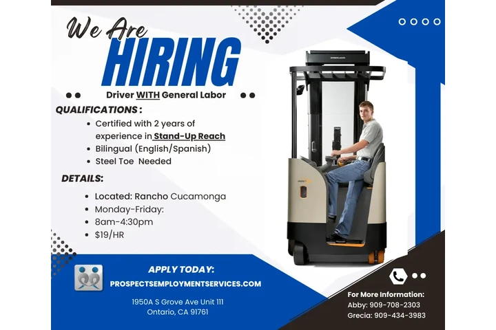 Reach Driver/General Labor image 1