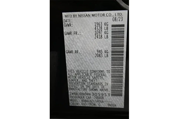 $22554 : Nissan Altima 2024 2.5 SV 4d image 7