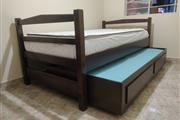 CAMA CON NIDO MADERA MACIZA en Cali