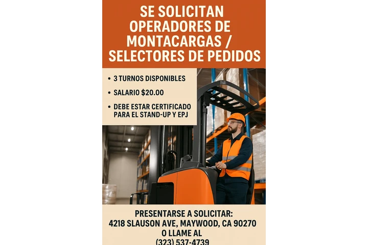 Trabajo Disponible/ Vernon, CA image 1