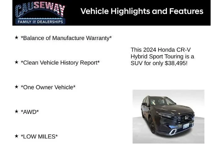 $38495 : Honda CR-V Hybrid 2024 AWD S image 2