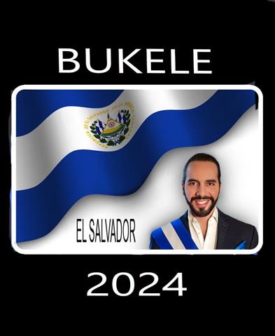 $25 : Bukele 2024 El Salvador tshirt image 4