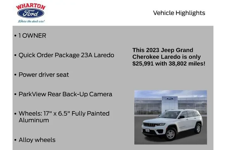 $25991 : Jeep Grand Cherokee 2023 4x2 image 5